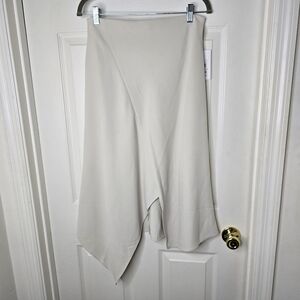 Elegant NWT‎ DKNY off white asymmetrical womens Midi Skirt 2